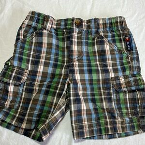 18M Elmo plaid cargo shorts